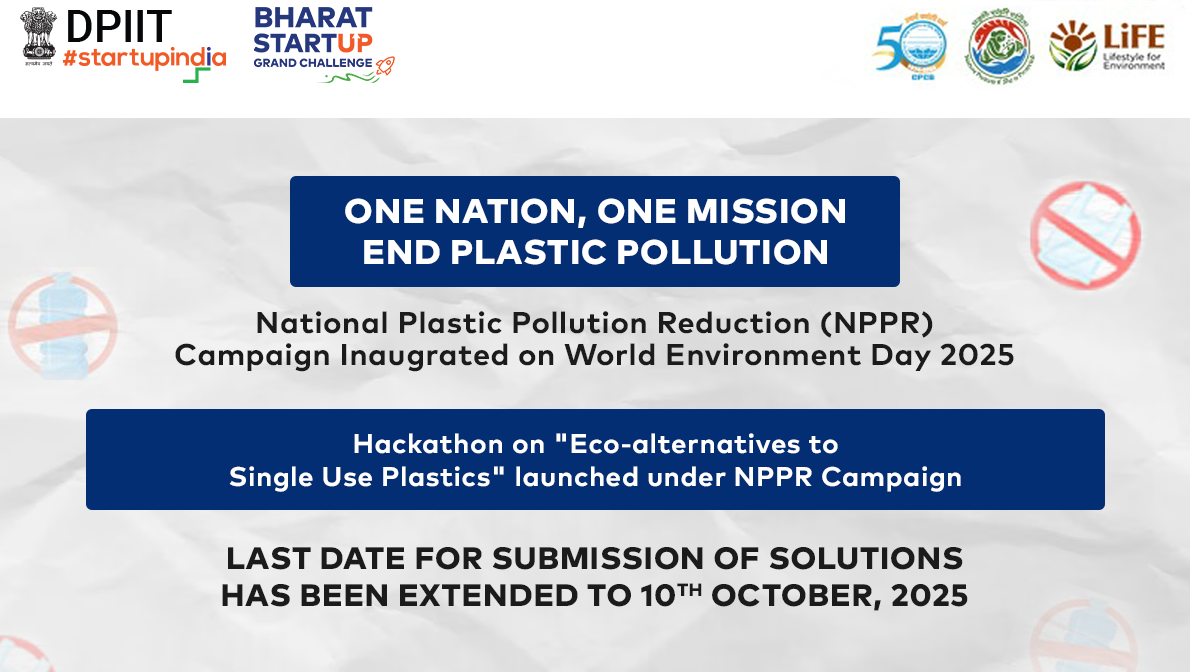 Hackathon on "Eco-alternatives to Single Use Plastics" launched under NPPR Campaign 